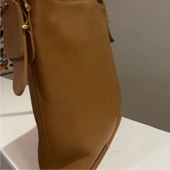 Vintage Coach Equestrian Crossbody Bag 9806 Brown Leather USA Made - Picture 3 of 13